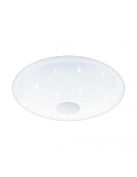 EGLO 95973 - VOLTAGO 2 LED Ceiling Light in White Steel and Acrylic with Glass Effect
