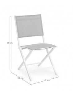 White folding chair lh30 - BIZZOTTO elin 2