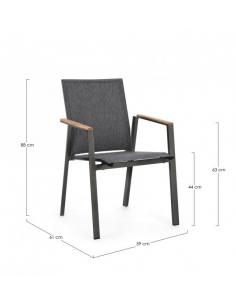 C-br anthracite chair gk52 - BIZZOTTO cameron 2