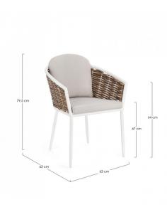 c-br chair with white cushion yk11 - BIZZOTTO maribela 2