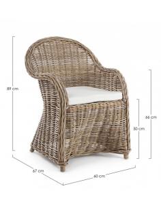 New brown armchair with cushion - BIZZOTTO martin 2