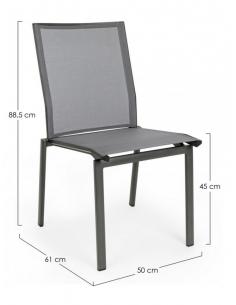 Anthracite chair gk52 - BIZZOTTO cruise 2
