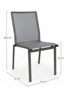 Anthracite chair gk52 - BIZZOTTO cruise 2