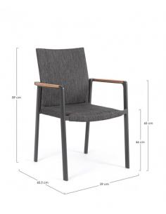 C-br anthracite chair wg21 - BIZZOTTO jalisco 2