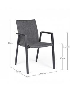 Silla c-br antracita jx55 - Bizzotto odeon 2