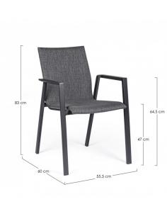 Silla c-br antracita jx55 - Bizzotto odeon 2