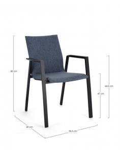 C-br anthracite denim chair jx55 - BIZZOTTO odeon 2