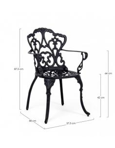 Anthracite c-br chair - BIZZOTTO victoria 2
