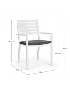 C-br chair with white cushion ld30 - BIZZOTTO heline 2