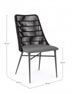 Silla antracita - Bizzotto tablita 2