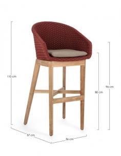 Sgabello bar with scarlet cushion - BIZZOTTO coachella 2