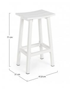 White bar stool yk11 h71 - BIZZOTTO skipper 2