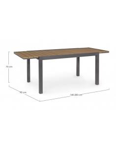 Mesa exten 140-200x90 antracita sj61 - Bizzotto elias 2