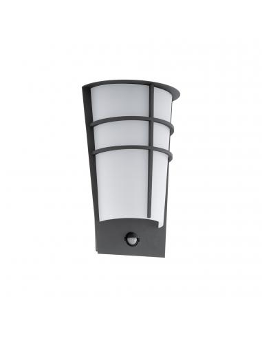 EGLO 96018 - BREGANZO 1 Outdoor wall light with motion sensor in galvanized steel anthracite and Acrylic