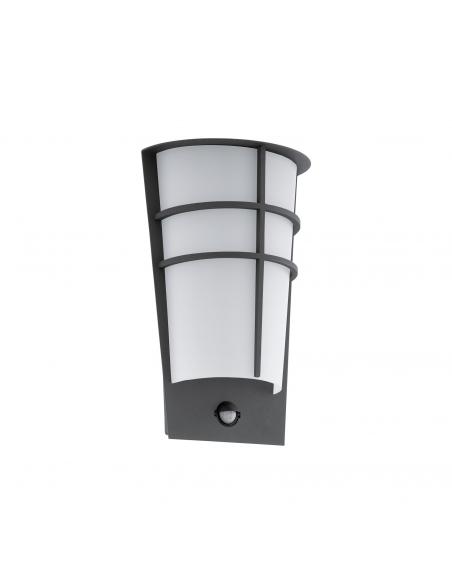 EGLO 96018 - BREGANZO 1 Outdoor wall light with motion sensor in galvanized steel anthracite and Acrylic