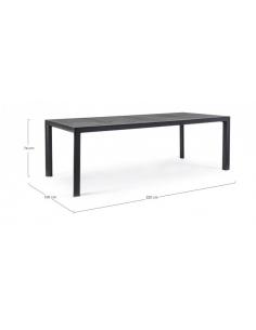 220x100 anthracite table jx55 - BIZZOTTO mason 2