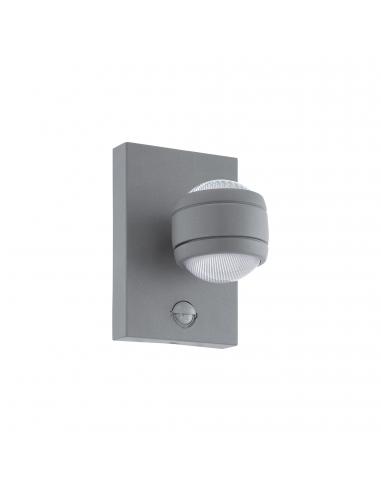 EGLO 96019 - SESIMBA 1 Outdoor wall light with motion sensor in galvanized steel silver and Acrylic