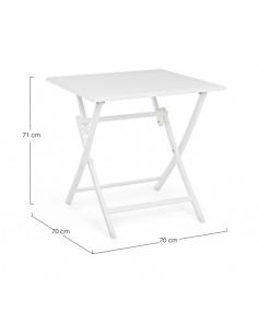 Mesa plegable 70x70 blanco lh30 - Bizzotto elin 2