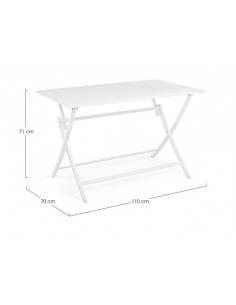 Mesa plegable 110x70 blanco lh30 - Bizzotto elin 2