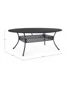 Oval table 200x150 antrac - BIZZOTTO ivreda 2