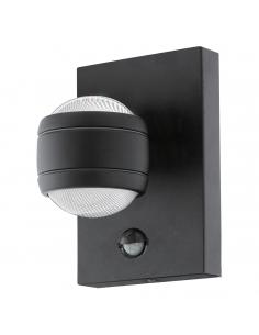 EGLO 96021 - SESIMBA 1 Outdoor wall light with motion sensor in black galvanized steel and Acrylic