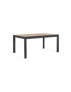 Mesa exten. 160-240x100 marron antracita - Bizzotto belmar 2
