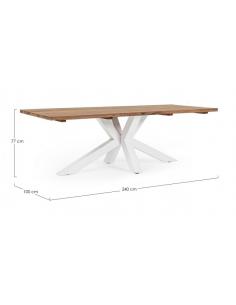 Mesa blanco 240x100 pm01 - Bizzotto ramsey 2