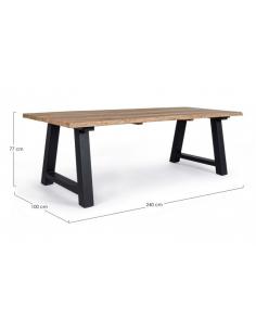 Anthracite table 240x100 am03 - rolland BIZZOTTO 2
