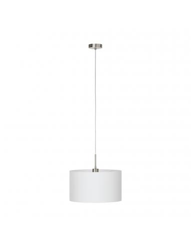 EGLO 31571 - PASTERI Hanging Lamp in Nickel-matte Steel and Textile Fabric