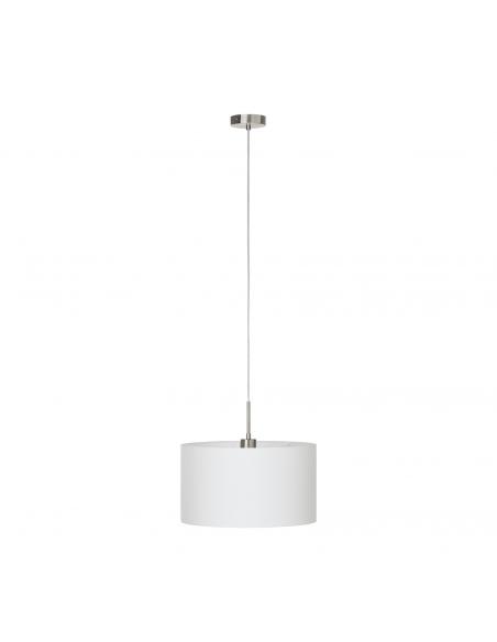 EGLO 31571 - PASTERI Hanging Lamp in Nickel-matte Steel and Textile Fabric