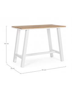 Bar table 131x73 white yk11 - BIZZOTTO skipper 2