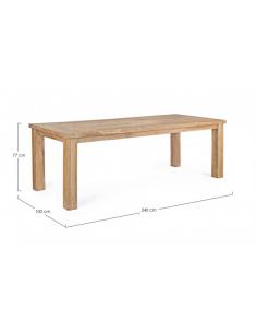 Recycled teak table 240x100 - BIZZOTTO bounty 2