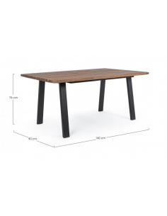 Mesa antracita 160x90 fsc - Bizzotto oslo 2