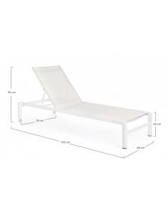 Apil sun lounger with wheels white cx21 - BIZZOTTO konnor 2