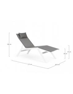 Chaise longue c-p blanco jx11 - Bizzotto krion 2
