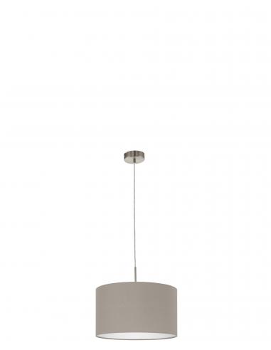 EGLO 31572 - PASTERI Hanging Lamp in Nickel-matte Steel and Textile