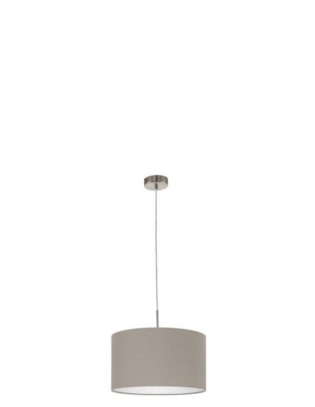 EGLO 31572 - PASTERI Lámpara colgante de Tela en Acero níquel-mate y Textil