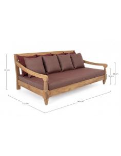 Cama nesa con cojín wine fsc - Bizzotto bali 2