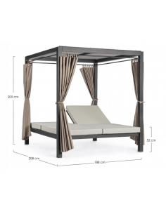 Cama nesa dream antracita - Bizzotto bali 2