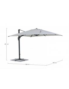 Excent 3x3 anthracite gray s cl umbrella - BIZZOTTO ines 2