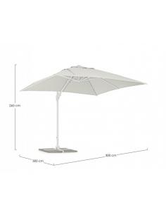 Eccentric 3x3 white umbrella size - BIZZOTTO eden 2