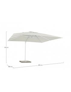 Eccentric umbrella 4x4 white - BIZZOTTO eden 2