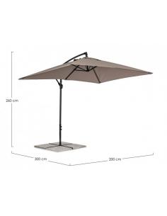 2x3 arm umbrella anthracite mink - BIZZOTTO texas 2