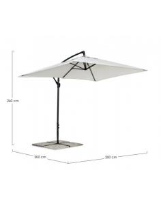 2x3 anthracite arm umbrella - BIZZOTTO texas 2