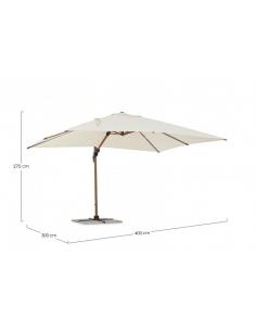 Exclusive 3x4 beige umbrella size - BIZZOTTO orion 2