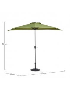 Half moon umbrella 2.7 green - BIZZOTTO kalife 2