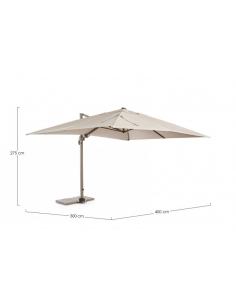 Eccentric umbrella 3x4 sand - BIZZOTTO Saragoza 2