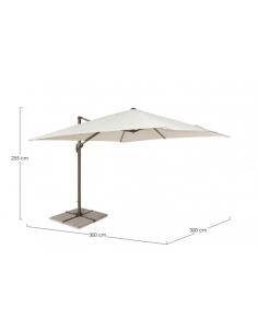 Eccentric umbrella 3x3 nat - BIZZOTTO dallas 2
