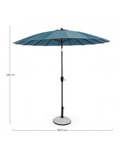 Sombrilla 2.7m antracita pavo real - Bizzotto atlanta 2