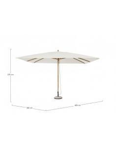 Sombrilla 3x4 gris - Bizzotto eclipse 2